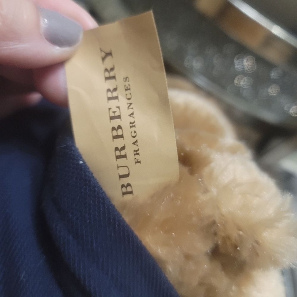 Plush  Burberry Teddy Bear with Blue Nova Check   Authentic 2010 - Picture 6 of 8